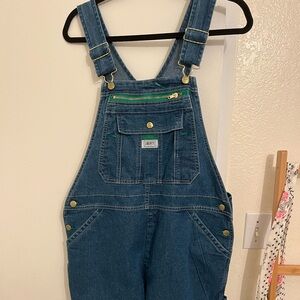 Women’s Size 12/14 Liberty Brand denim overalls. Ragged hem.